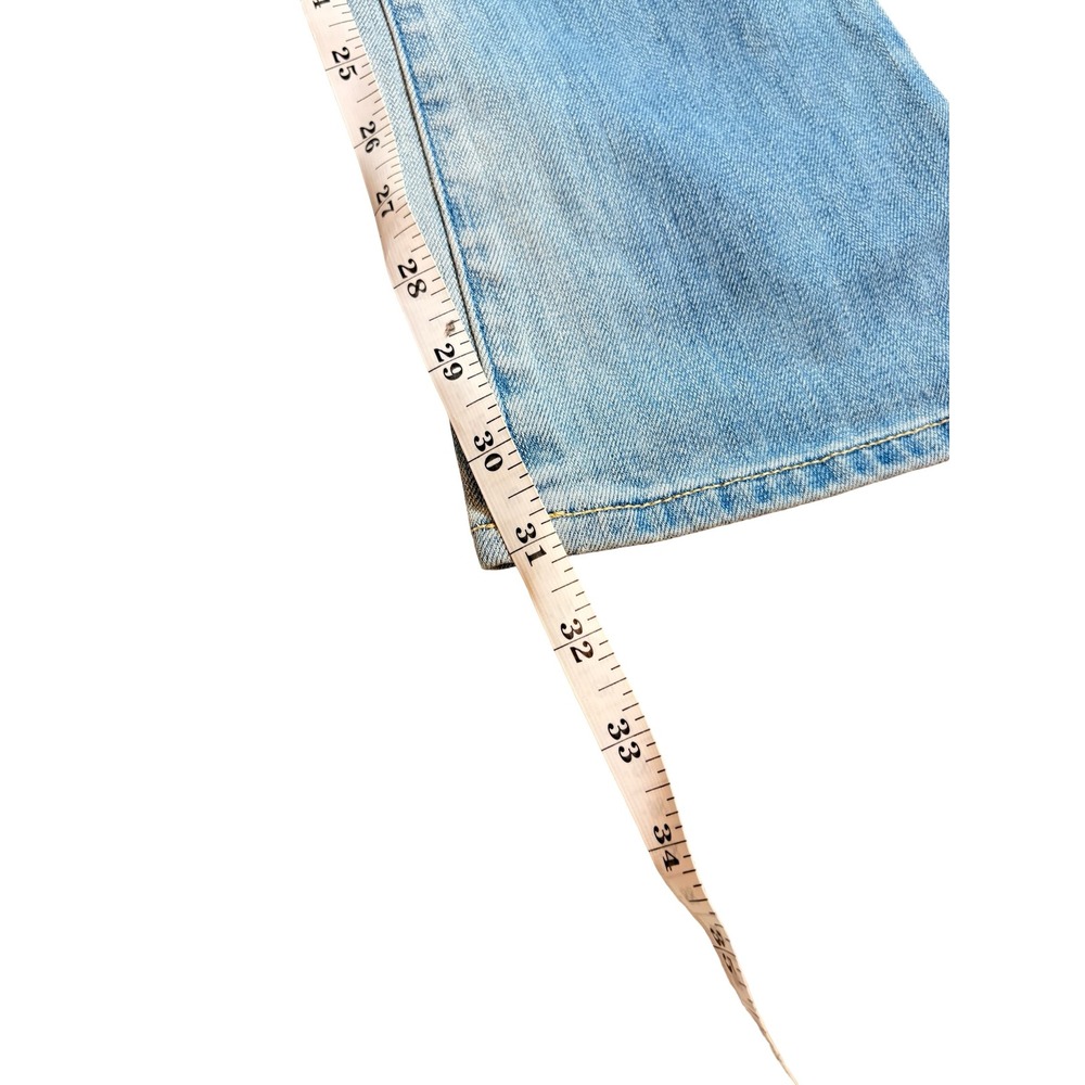 Abercrombie & Fitch Bootcut Jeans Womens 00S 24x31 Light Wash Distressed - Picture 2 of 4